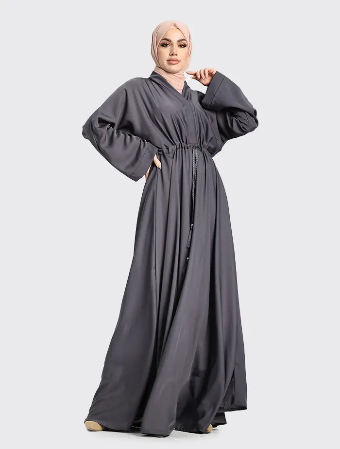 Grey Fozia Abaya