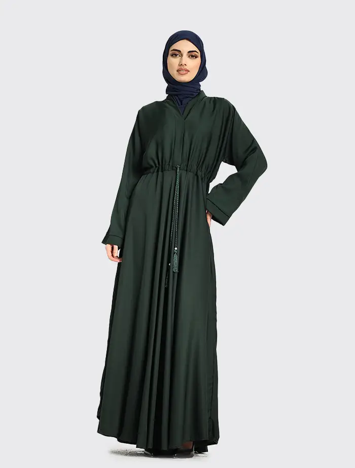 Bottle Green Fozia Abaya