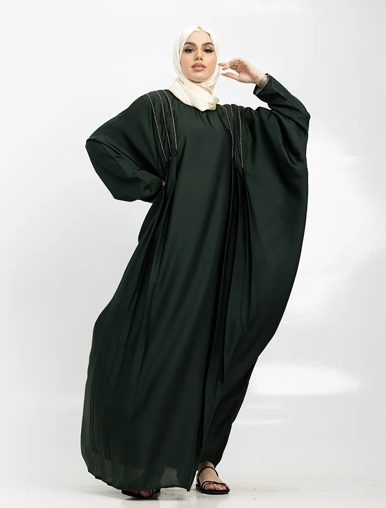 Green Habiba Batwing Abaya