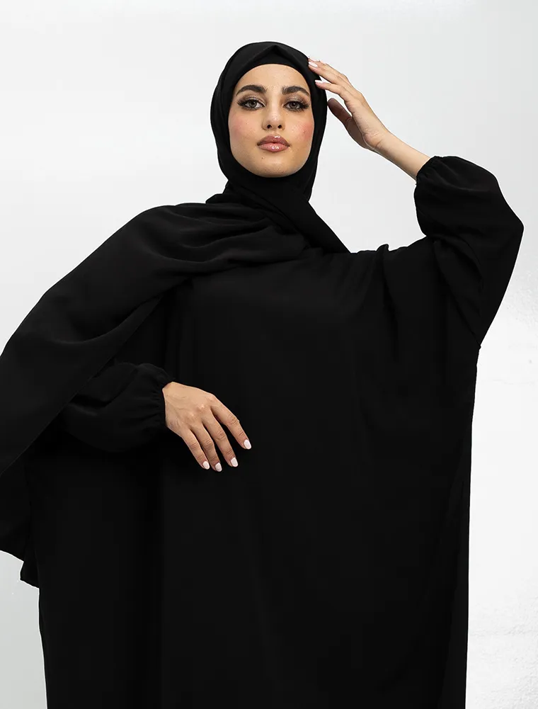 Black Instant Hijab Abaya