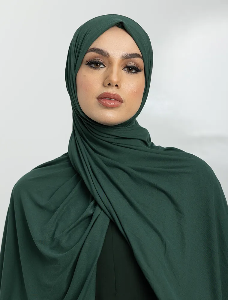 Green Soft Jersey Hijab