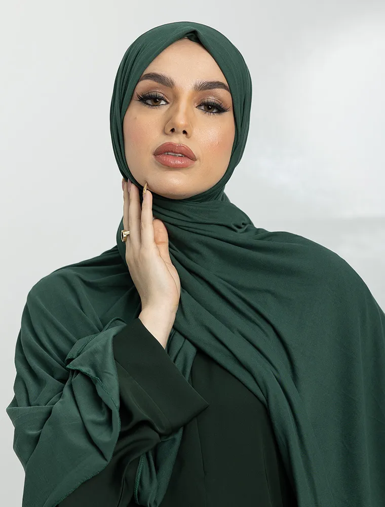 Green Soft Jersey Hijab