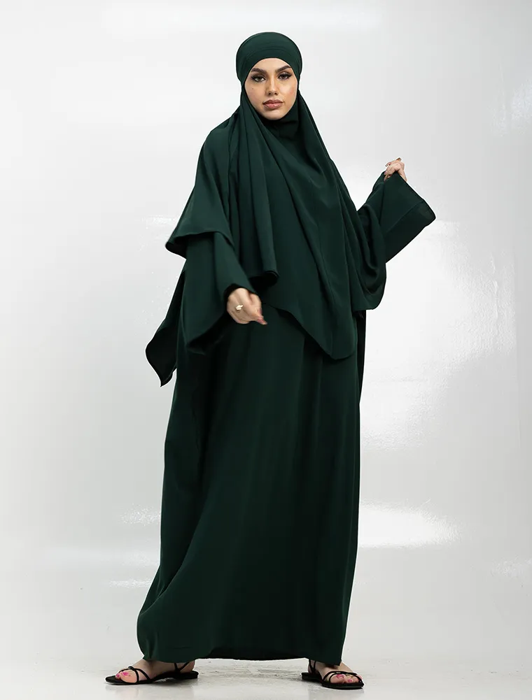 Green Khimar Abaya