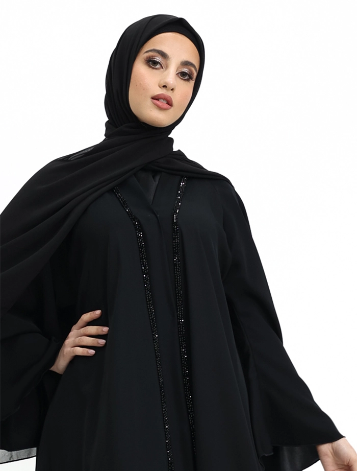 Black Makeba Pearl Abaya