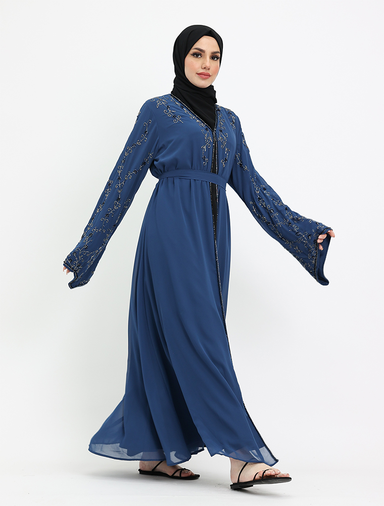 Petrol Blue Humra Kimono 