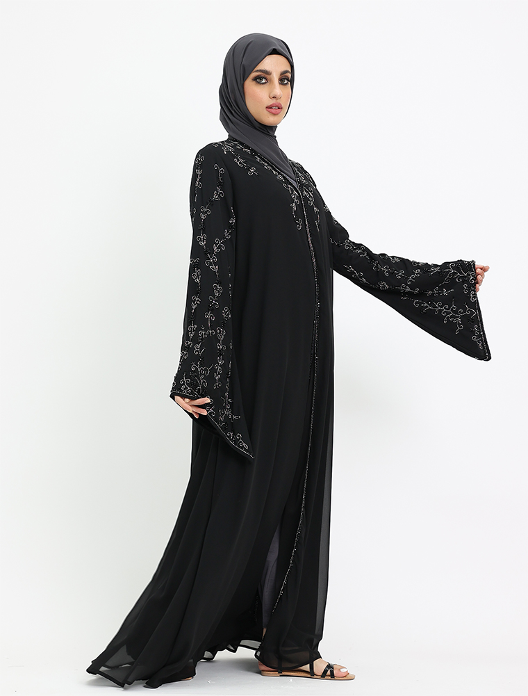 Black Silver Humra Kimono 