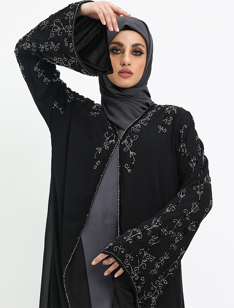 Black Silver Humra Kimono 