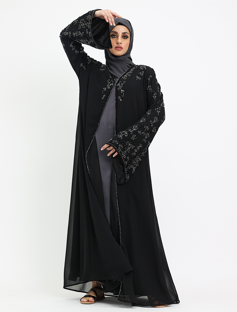 Black Silver Humra Kimono 