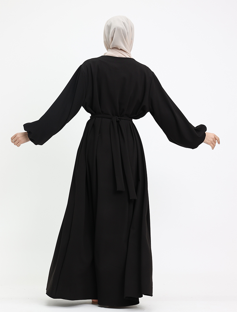 Black Wool Essential Abaya