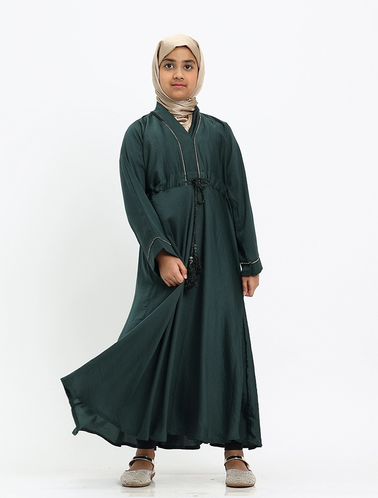 Girls Green Empress Abaya