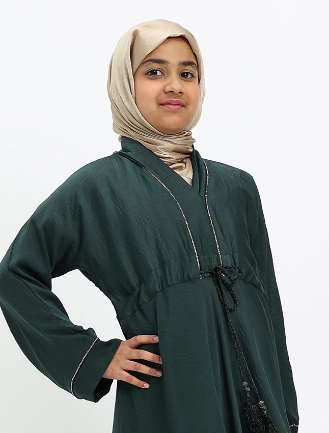 Girls Green Empress Abaya