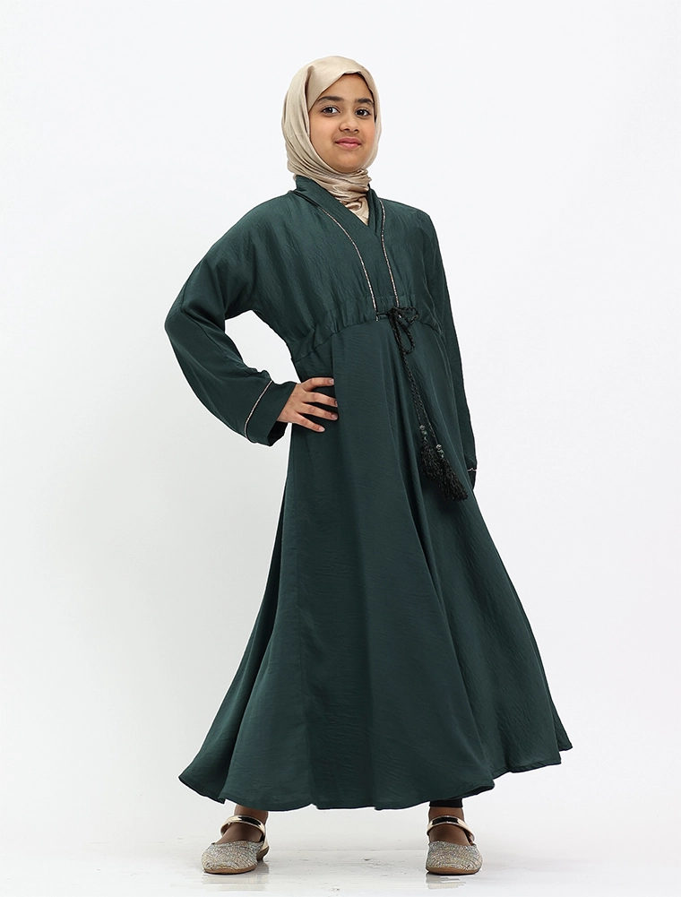 Girls Green Empress Abaya