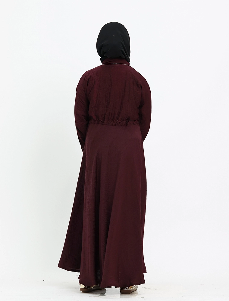 Girls Maroon Empress Abaya