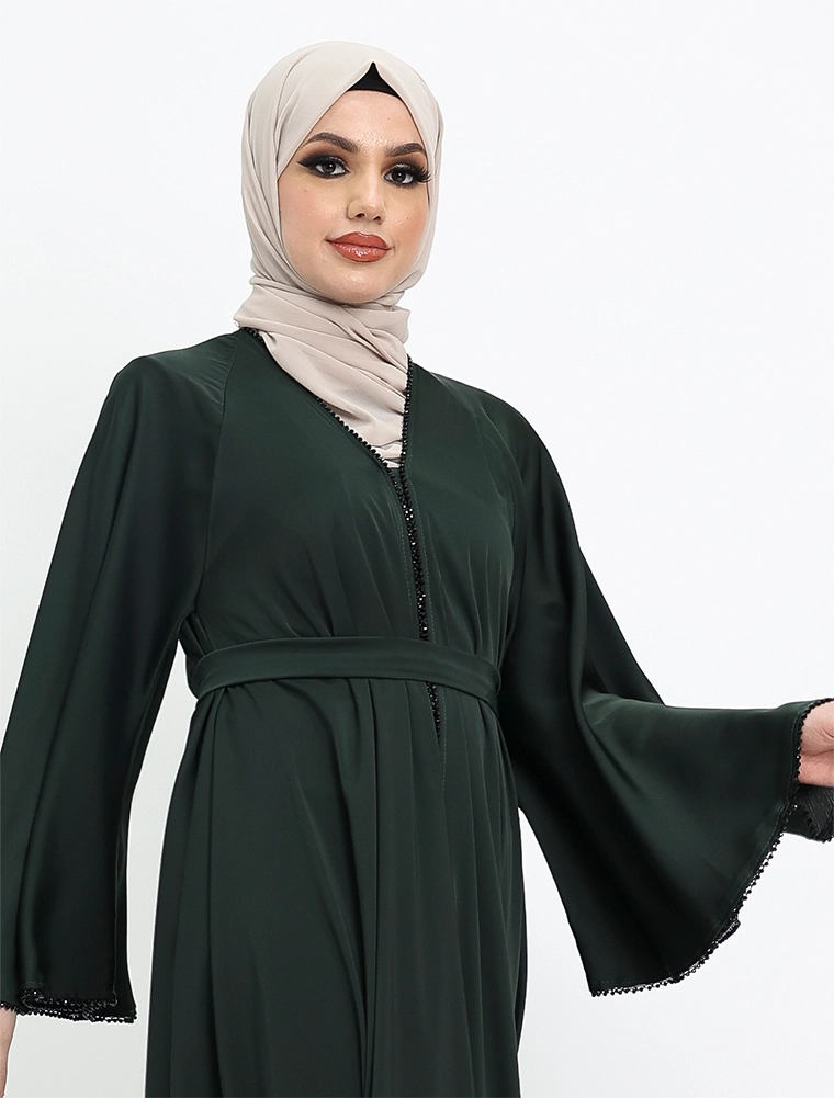 Green Makeba Pearl Abaya