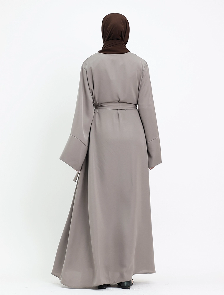 Stone Split Cuff Plain Abaya