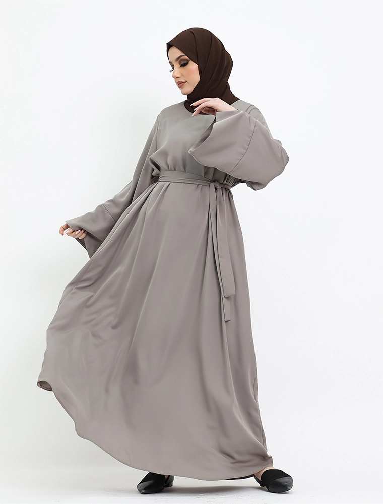 Stone Split Cuff Plain Abaya