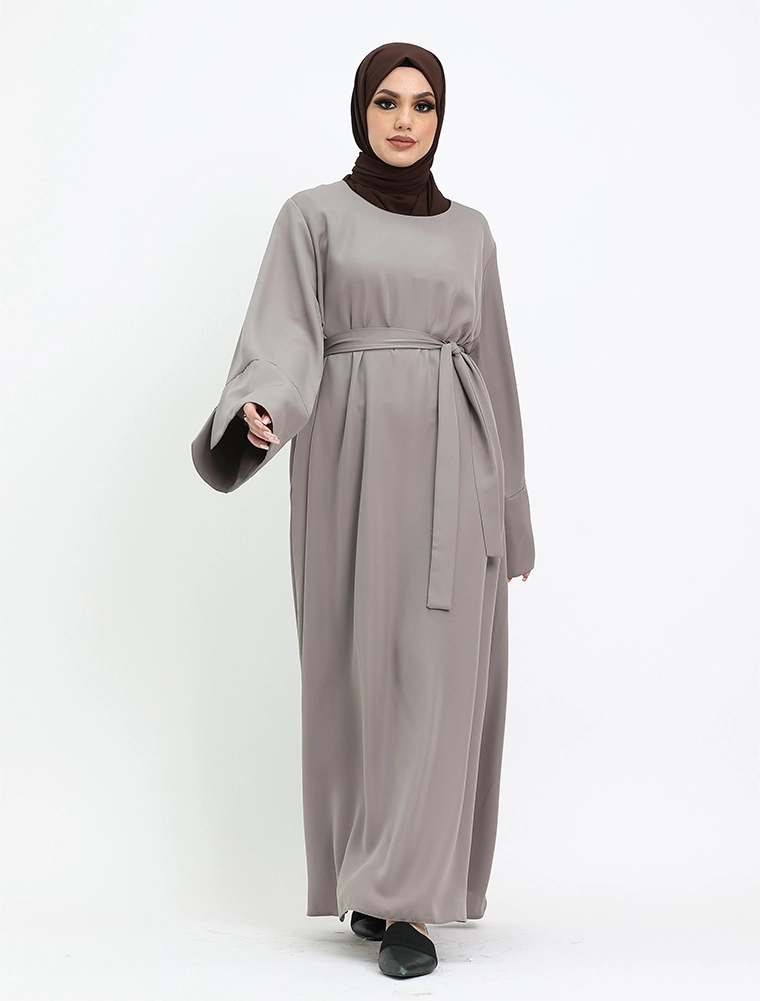 Stone Split Cuff Plain Abaya