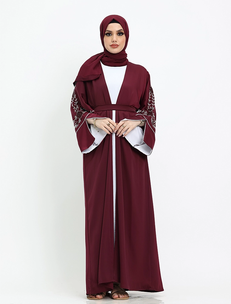 Maroon 2 Piece Finn Abaya