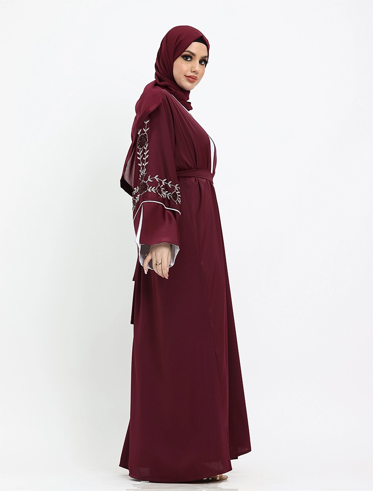 Maroon 2 Piece Finn Abaya