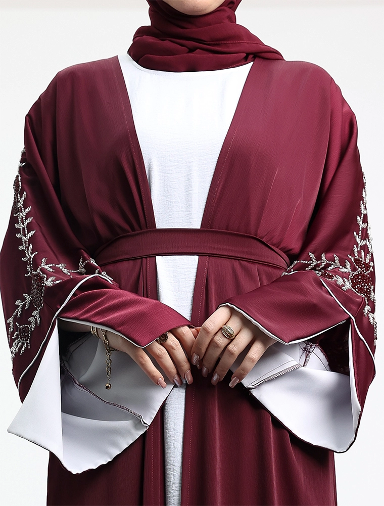 Maroon 2 Piece Finn Abaya