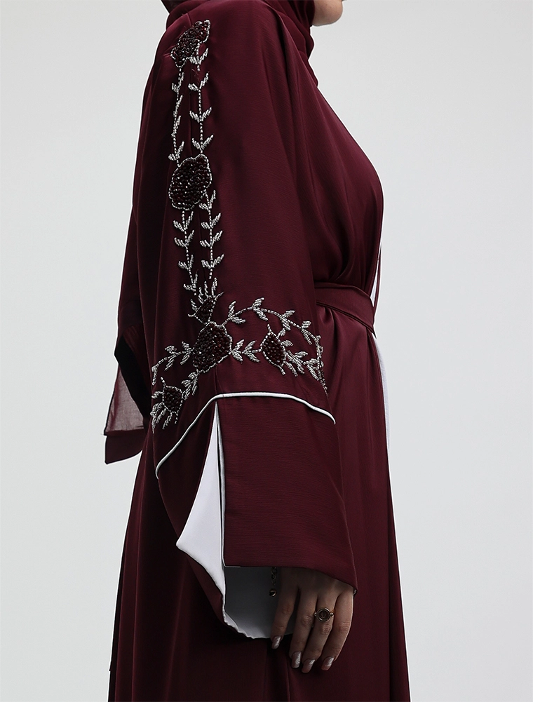 Maroon 2 Piece Finn Abaya