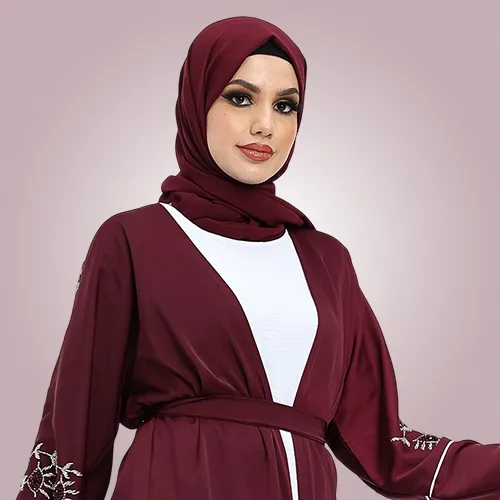 Maroon 2 Piece Finn Abaya